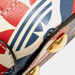 مملوكة مسبقًا Gucci X Adidas Horsebit 1955 Handbag/Shoulder Bag White Red Blue Leather