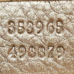 Pre Owned Gucci Soho Disco Chain Gold Leather Crossbody Bag