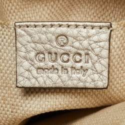 Pre Owned Gucci Soho Disco Chain Gold Leather Crossbody Bag