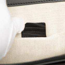 مملوكة مسبقًا حقيبة ساتشيل غوتشي ديونيسوس من الجلد الأسود البامبو لارج ويب