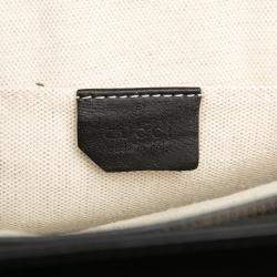 مملوكة مسبقًا حقيبة ساتشيل غوتشي ديونيسوس من الجلد الأسود البامبو لارج ويب