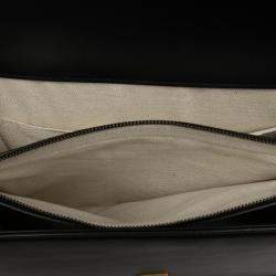 مملوكة مسبقًا حقيبة ساتشيل غوتشي ديونيسوس من الجلد الأسود البامبو لارج ويب