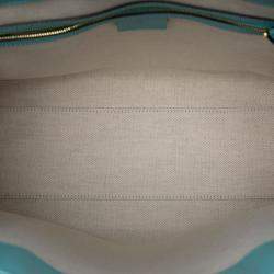 Pre Owned حقيبة يد توتس غوتشي جل د منقوش بنجوم زرقاء جي جي