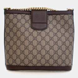 Pre Owned حقيبة دلو غوتشي ديونيسوس GG سوبرم بنية اللون