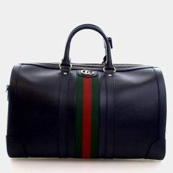Pre Owned Gucci Medium Calfskin Savoy Duffle