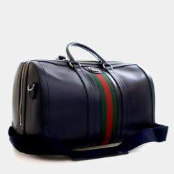 Pre Owned Gucci Medium Calfskin Savoy Duffle