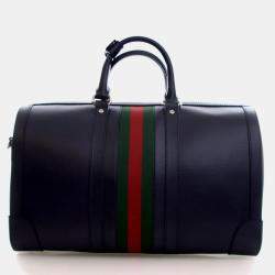 Pre Owned Gucci Medium Calfskin Savoy Duffle