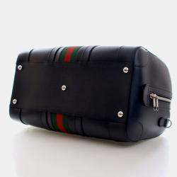 Pre Owned Gucci Medium Calfskin Savoy Duffle