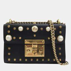 Pre Owned Gucci Small Studded Padlock Bag