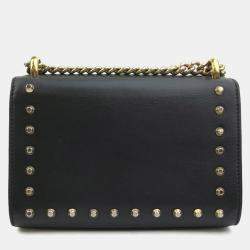 Pre Owned Gucci Small Studded Padlock Bag