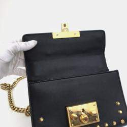 Pre Owned Gucci Small Studded Padlock Bag