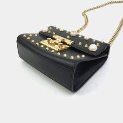 Pre Owned Gucci Small Studded Padlock Bag