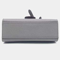 مملوكة مسبقًا Gucci Grey Leather GG Marmont Mini Tote and Shoulder Bag (442622)