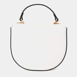 مملوكة مسبقًا حقيبة غوتشي صغيرة كروس بودي جلد أبيض هورسبيت 1955