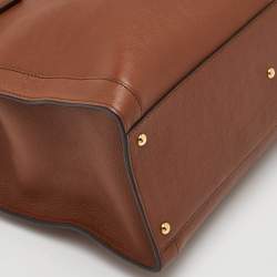 Pre Owned حقيبة يد توتس غوتشي ديانا خيزران جلد بني متوسطة