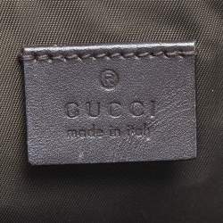 مملوكة مسبقًا حقيبة غوتشي "ديابر" رسول جلد و كانفاس GG سوبريم بيج/بني