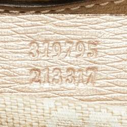 Pre Owned حقيبة يد غوتشي ضوء بت ميتاليك جلد متوسطة