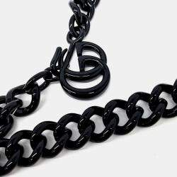 Pre Owned Gucci Black Leather GG Marmont Belt Bag (699757)