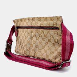 مملوكة مسبقًا حقيبة خصر غوتشي قماش متعدد الألوان بجيبَين