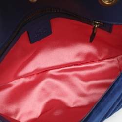 Pre Owned حقيبة كتف غوتشي جي جي مارمونت جلد ماتيلس أوف وايت صغيرة