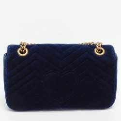 Pre Owned حقيبة كتف غوتشي جي جي مارمونت جلد ماتيلس أوف وايت صغيرة