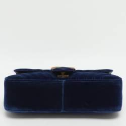 Pre Owned حقيبة كتف غوتشي جي جي مارمونت جلد ماتيلس أوف وايت صغيرة