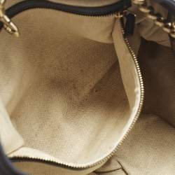 Pre Owned Gucci Soho Chain Medium Purple Patent Leather Tote