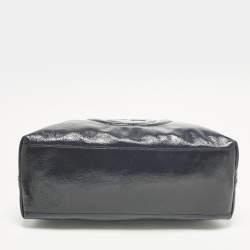 Pre Owned Gucci Soho Chain Medium Purple Patent Leather Tote