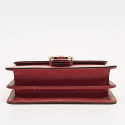 مملوكة مسبقًا Gucci Dollar Interlocking G Small Red Leather Shoulder Bag