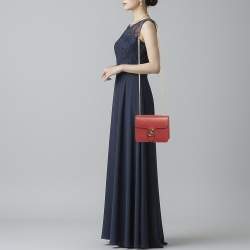 مملوكة مسبقًا Gucci Dollar Interlocking G Small Red Leather Shoulder Bag