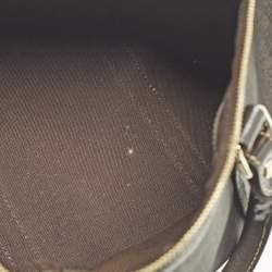 Pre Owned حقيبة غوتشي بوسطن كانفاس GG سوبريم بني داكن وجلد لامع