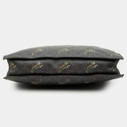 Pre Owned حقيبة غوتشي سوفت كونفرتابل بلاك GG سوبريم تايجر