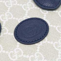 مملوكة مسبقًا حقيبة يد غوتشي أوفيديا صغيرة بيج وأسود PVC بنقشة GG (699406)