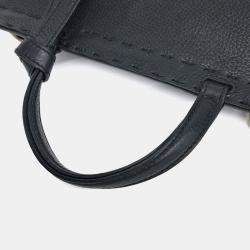 Pre Owned حقيبة يد وكتف غوتشي مارمونت جي جي جلد أسود صغيرة (442622)