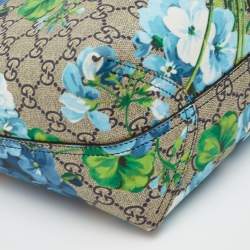 Pre Owned Gucci GG Blooms Multicolor GG Supreme Canvas Reversible Tote