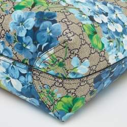 Pre Owned Gucci GG Blooms Multicolor GG Supreme Canvas Reversible Tote