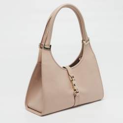 مملوكة مسبقًا Gucci Jackie Bardot Light Pink Leather Shoulder Bag