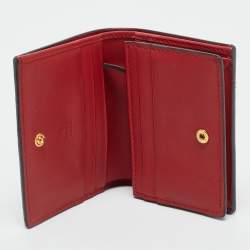 Pre Owned محفظة غوتشي قماش جي جي سوبريم بيج/زهري برشمة بوسكو صغيرة الحجم