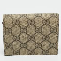 Pre Owned محفظة غوتشي قماش جي جي سوبريم بيج/زهري برشمة بوسكو صغيرة الحجم