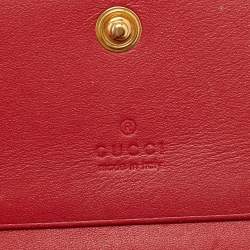 Pre Owned محفظة غوتشي قماش جي جي سوبريم بيج/زهري برشمة بوسكو صغيرة الحجم