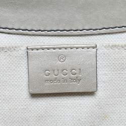Pre Owned حقيبة كتف غوتشي إميلي سلسلة جلد غوتشيسيما بيج معدني وسط