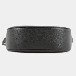 Pre Owned حقيبة كتف غوتشي سوهو جلد أسود/بيج بشعار G متداخل