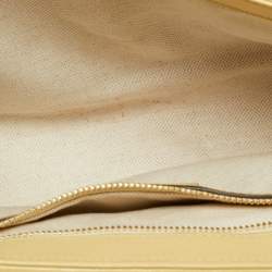 Pre Owned حقيبة كتف غوتشي مارمونت GG صغيرة جلد مبطن أزرق بحري/أحمر مائل للقطرية