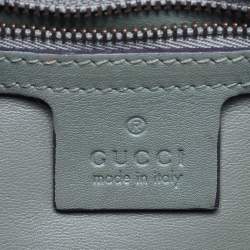 Pre Owned حقيبة كتف غوتشي جاكي بايثون أخضر زيتوني