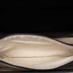 Pre Owned حقيبة كتف بسلسلة بقفل قلاب غوتشي جلد مالمقا وسط باللون الأسود مع رقعة على شكل قلب للأطفال مارمونت جي جي