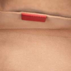 Pre Owned حقيبة ظهر غوتشي جي جي مارمونت جلد مبطن صغيرة حمراء