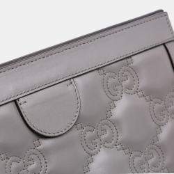 Pre Owned حقيبة سلسلة أوفيدي غووتشي جلدي ماتيلاسي جي جي رمادية صغيرة