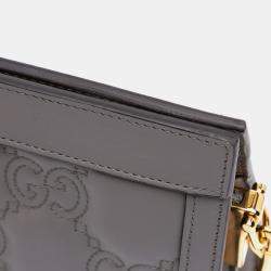 Pre Owned حقيبة سلسلة أوفيدي غووتشي جلدي ماتيلاسي جي جي رمادية صغيرة