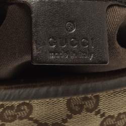 Pre Owned Gucci Beige/Brown GG Canvas and Leather Hobo