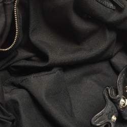 مملوكة مسبقًا  حقيبة غوتشي مرصعة بيلهام جلد وكانفاس جي جي سوداء